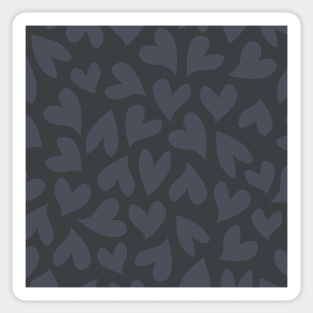 Dark Seamless hearts pattern Sticker